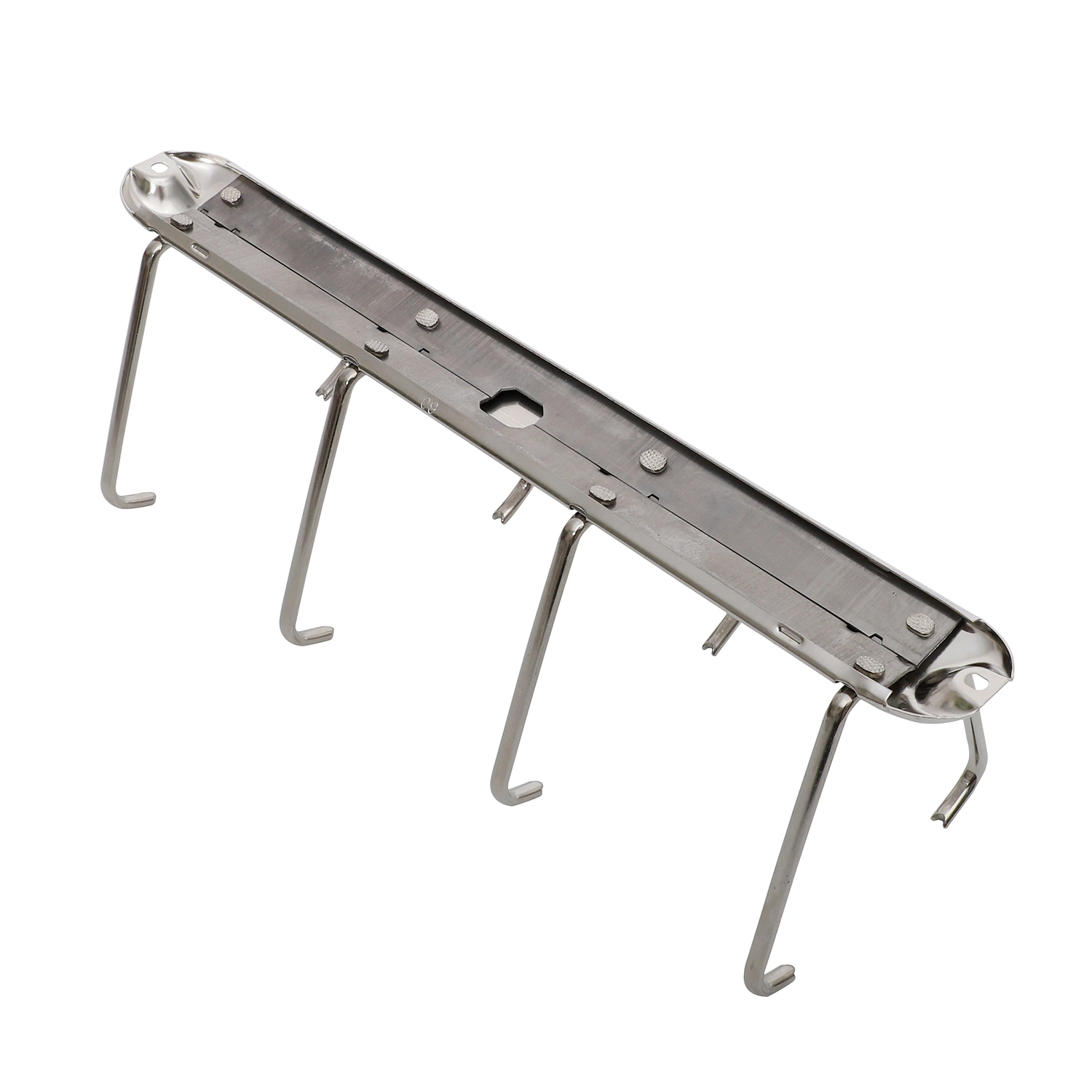 Kundenspezifischer Metallring Binder Mechanismus 4 Löcher Quadratischer Ringordner Clip für PP-Kunststoffordner