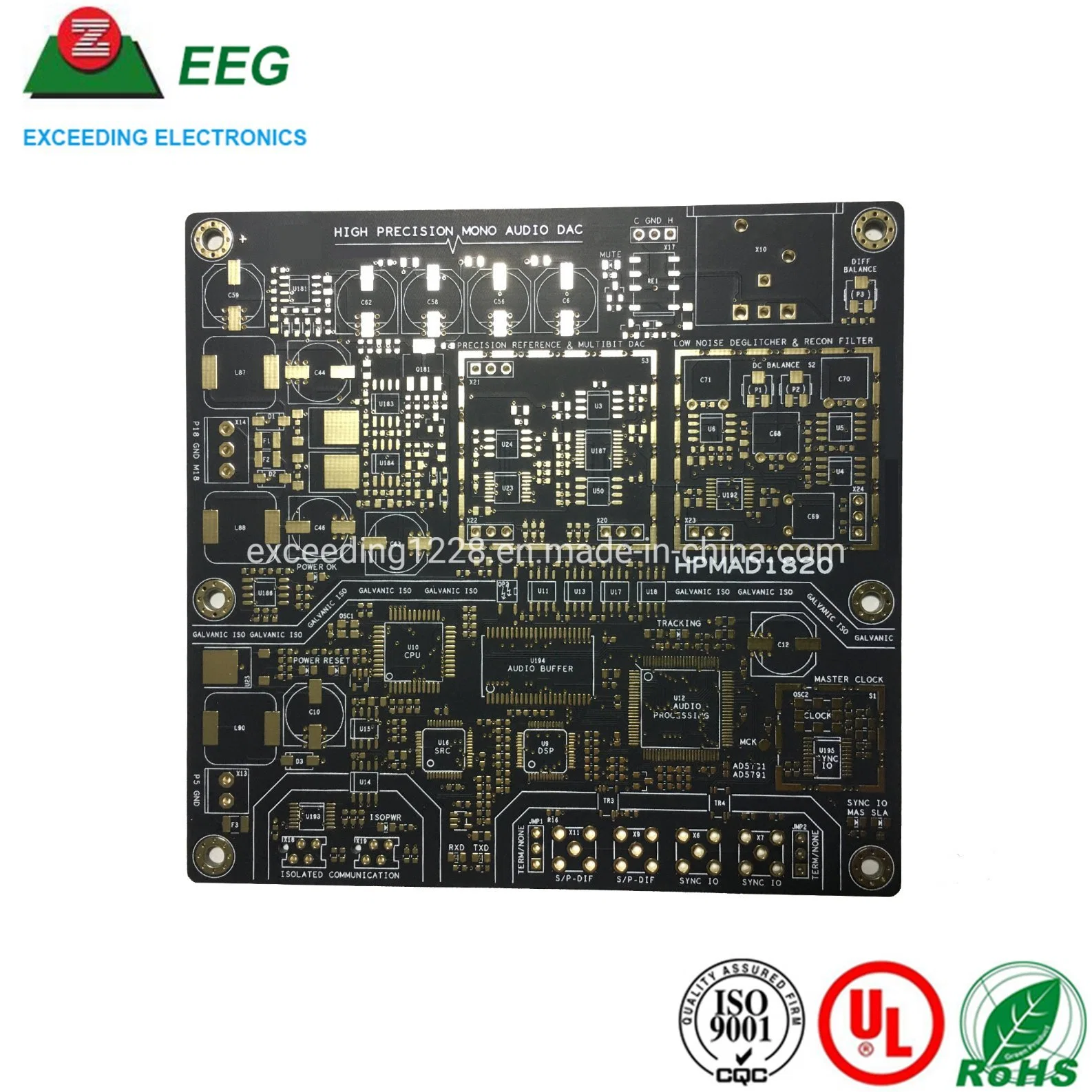 Multi-Layer Black Solder Mask PCB with Immersion Silver