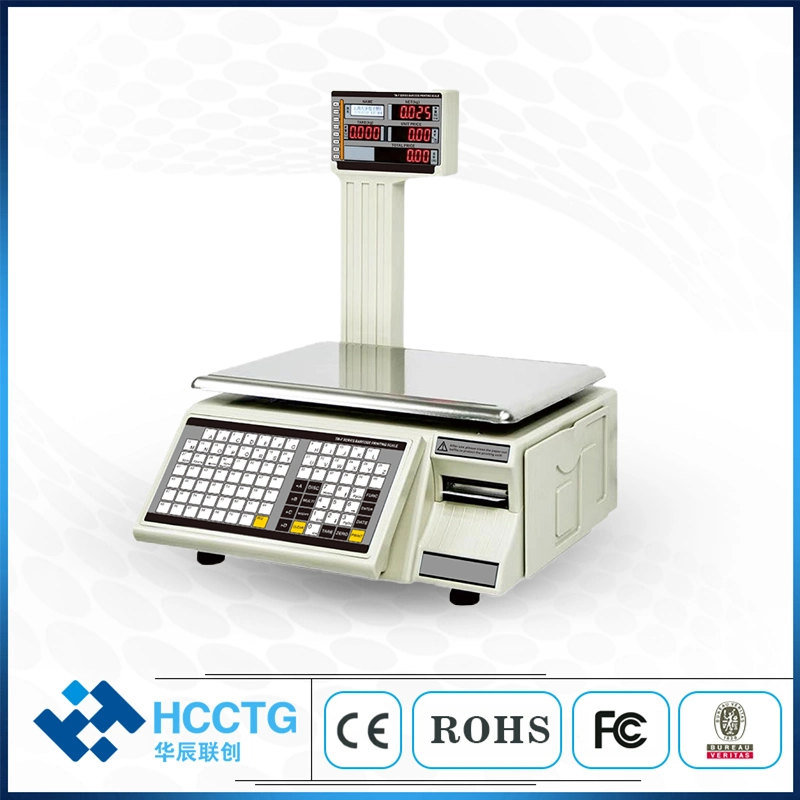 71 claves impresión de etiquetas de códigos de barras Registro de efectivo máquina de báscula Para el supermercado (HCC-ACS10)