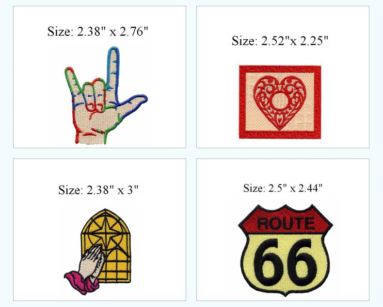 Los 66 pulgadas de ancho Ruta 2,5 Escudo Embroidery Patches para Chaquetas ropa