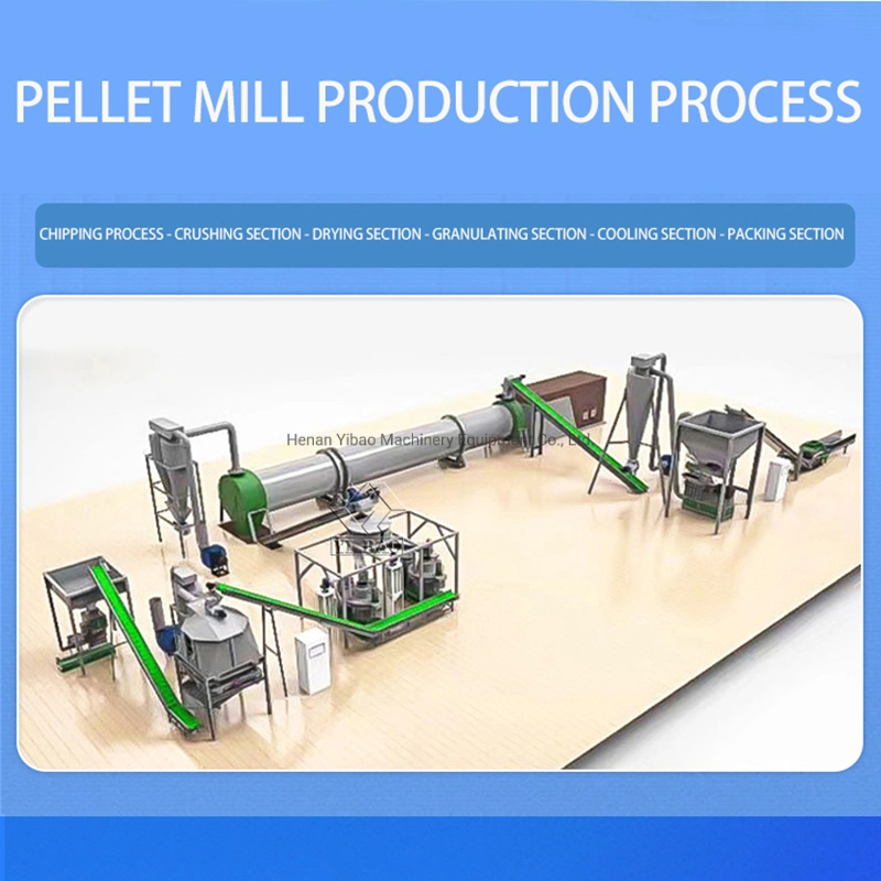 1 2t H Automatic Wood Fuel Pellet Manufacture Line Biomass Pellet Mill