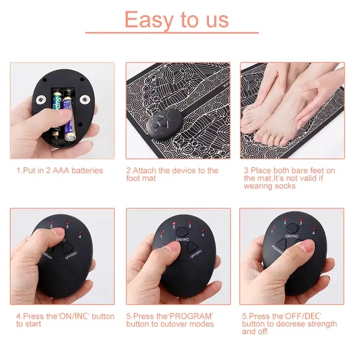 Christmas Gift Electric Foot Massage Machine Circulation Muscle Stimulator Mat EMS Foot Massager Pad