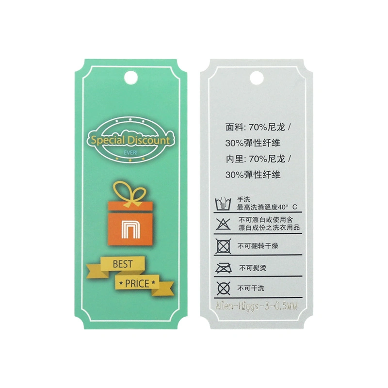 Customized Logo 13.56MHz ISO14443A Chip 213 RFID Cloth Hang Label for Cloth Garment