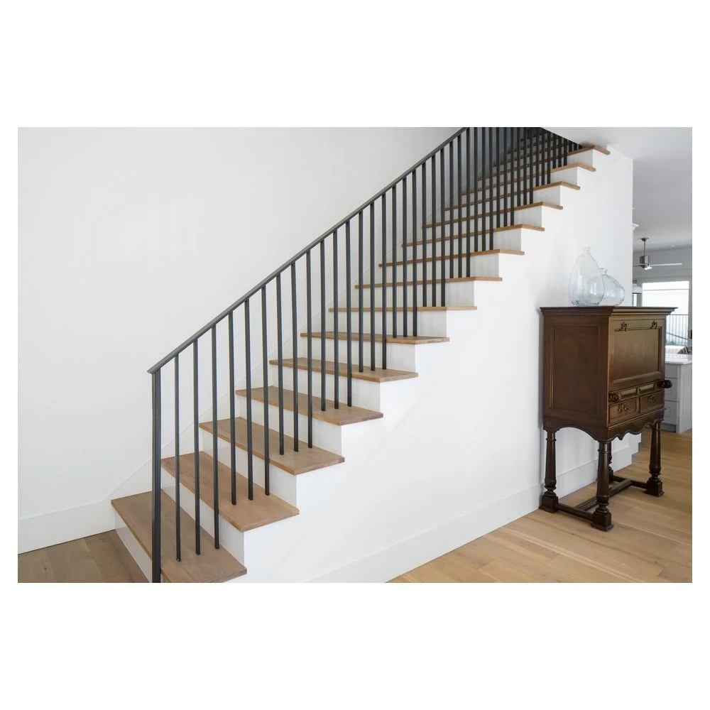 Prima Indoors and Outdoors Modern Design Steel Wood Prefabricated Straight Staircase