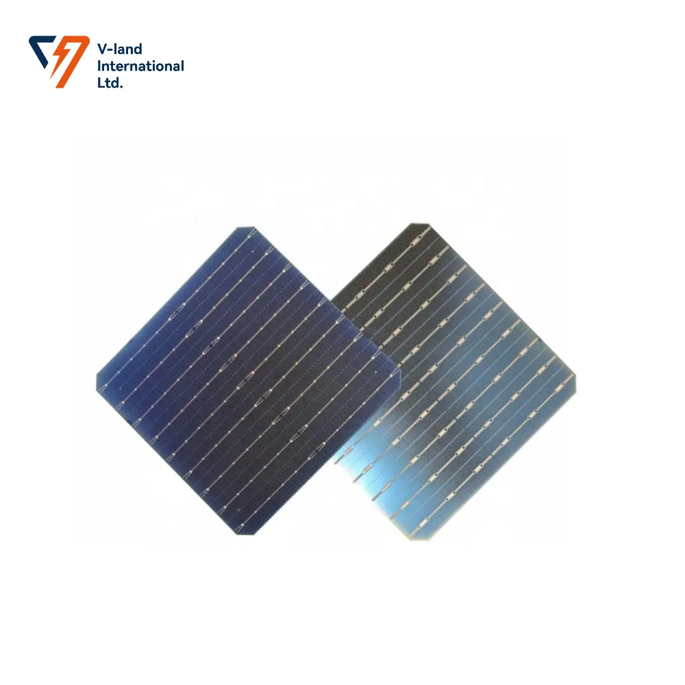 Melhor preço sistema de armazenamento de energia solar PERC HJT Topcon Monofacial Bifacial Single Side Double Side célula de meia monocristalina de elevada eficiência Célula solar