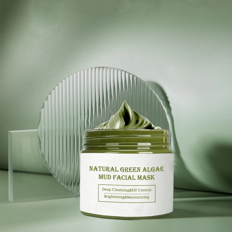 Private Label Beauty Whitening facial de la fruta verde reducir los poros de la Máscara de barro de arcilla