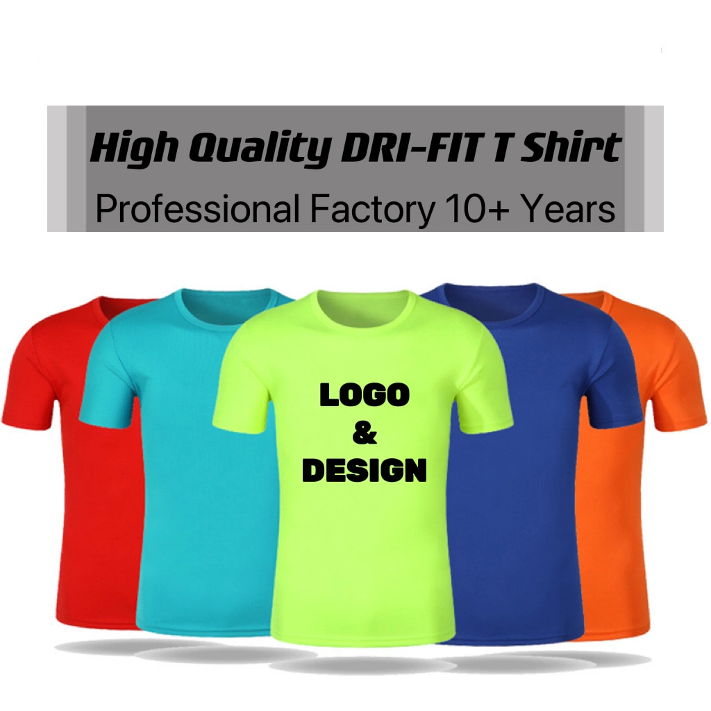 100% Polyester Sport T Shirt Dry Fit Tee Shirt Custom Sublimation T Shirt Mens Printed T Shirt