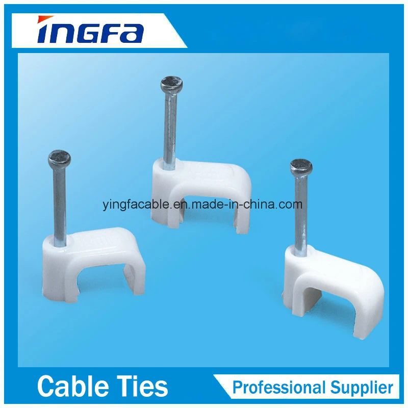 Plastic Material and Flat Nail Clip Type Plastic Wall Cable Clip