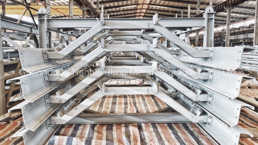 Jimu Steel Idler Frame Painted Conveyor Roller Steel Structure Frame