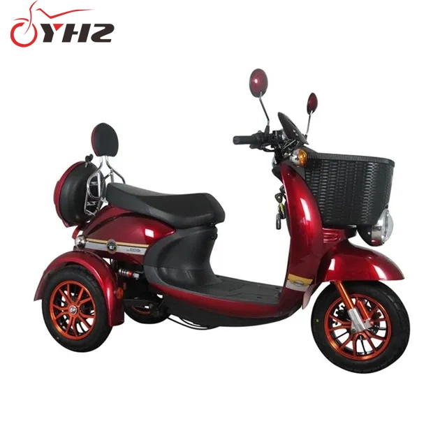 Quality 3-Wheels with Big Basket 48V20ah500W Mobility Moped Electric Scooter