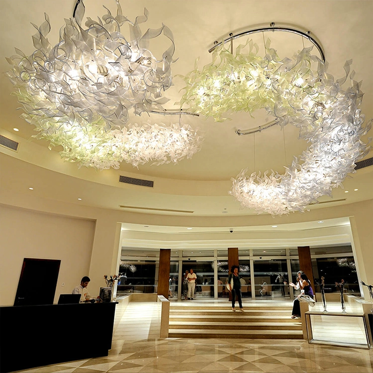 Blown Glass Decoration Banquet Hall Custom Pendant Lamp