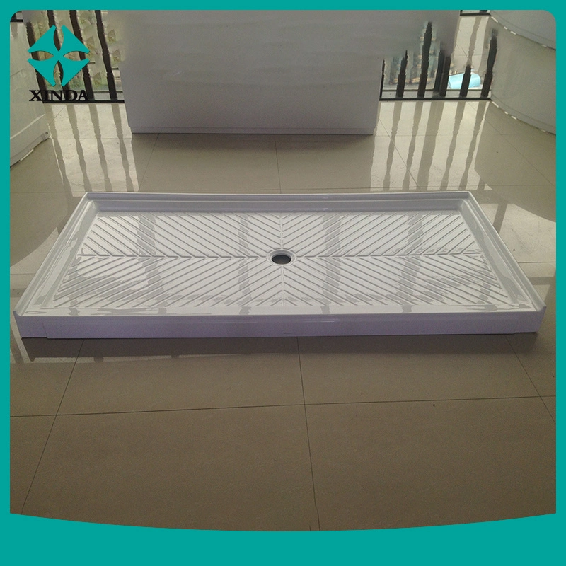 American Minimalist Design Flat Bathtub Base Freestanding Acrylic Shower Tray