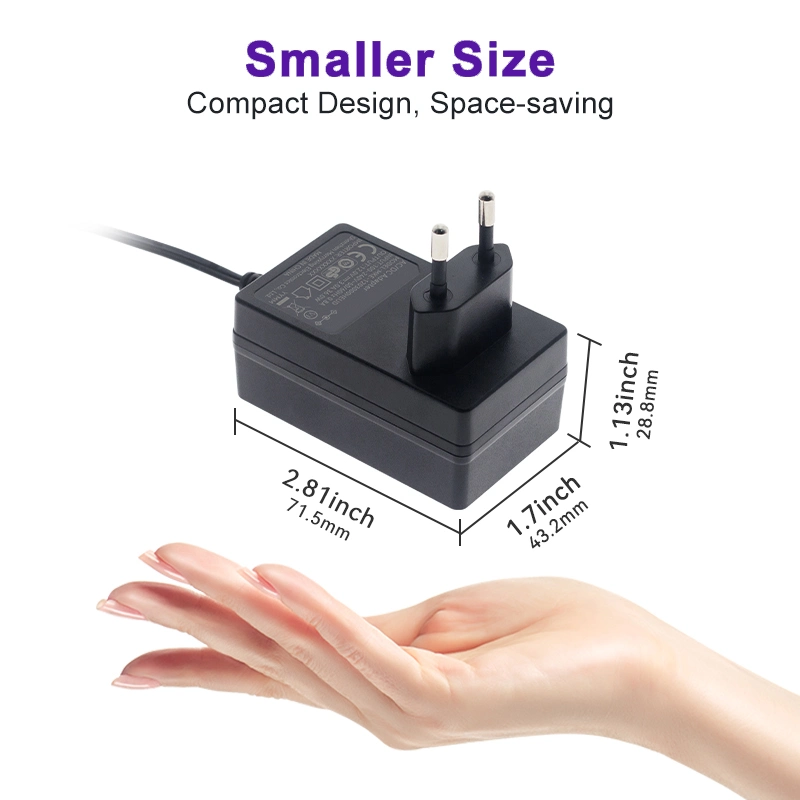 12V 2A 2,5A 3A EU ADAPTADOR DE CORRIENTE CE GS AC Adaptador DOE VI Power Suppl/ adaptador de alimentación 12V 2,5AMP