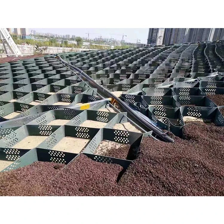 China Geocell Supplier Selling 1mm Honeycomb Cell Guard Wall for Gravity by Filling Sand Gravel and Soil