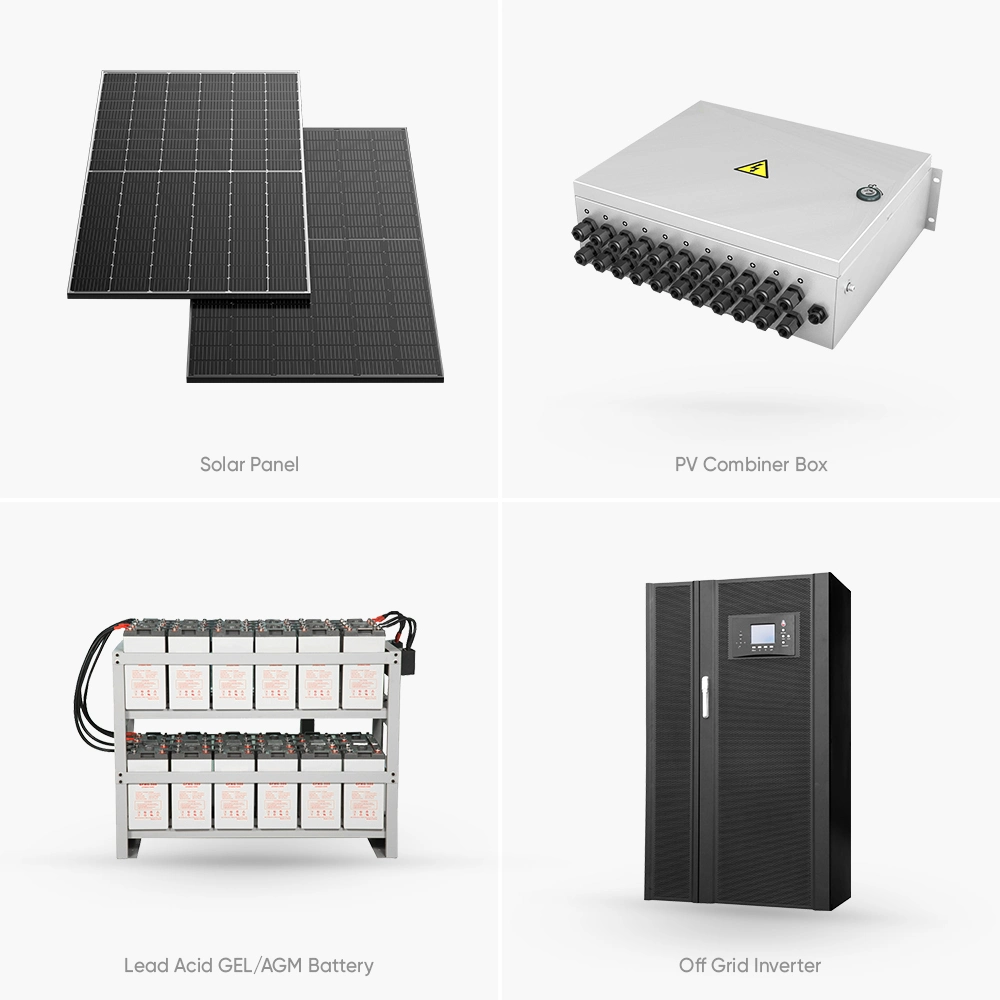 Sunpal batería de ciclo profundo fuera de la red sistema de almacenamiento solar 50kW 100kW sistema Solar fuera de la red Juego completo