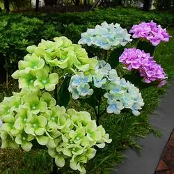 LED Solar Flower Licht bunt romantische Simulation Hydrangea Form Blume Wasserdichter Garten Villa Garten Rasen Boden Im Freien