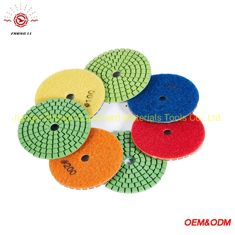 4 Inch Flexible Granite Marble Wet Use Polishing Pad