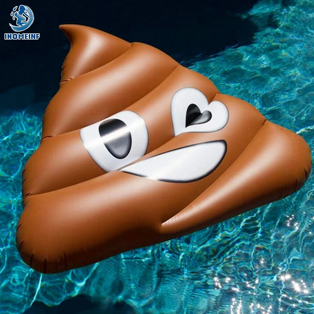 New Design PVC Leakproof Funny Pool Float Inflatable Poop Stool Floating Row for Summer Beach