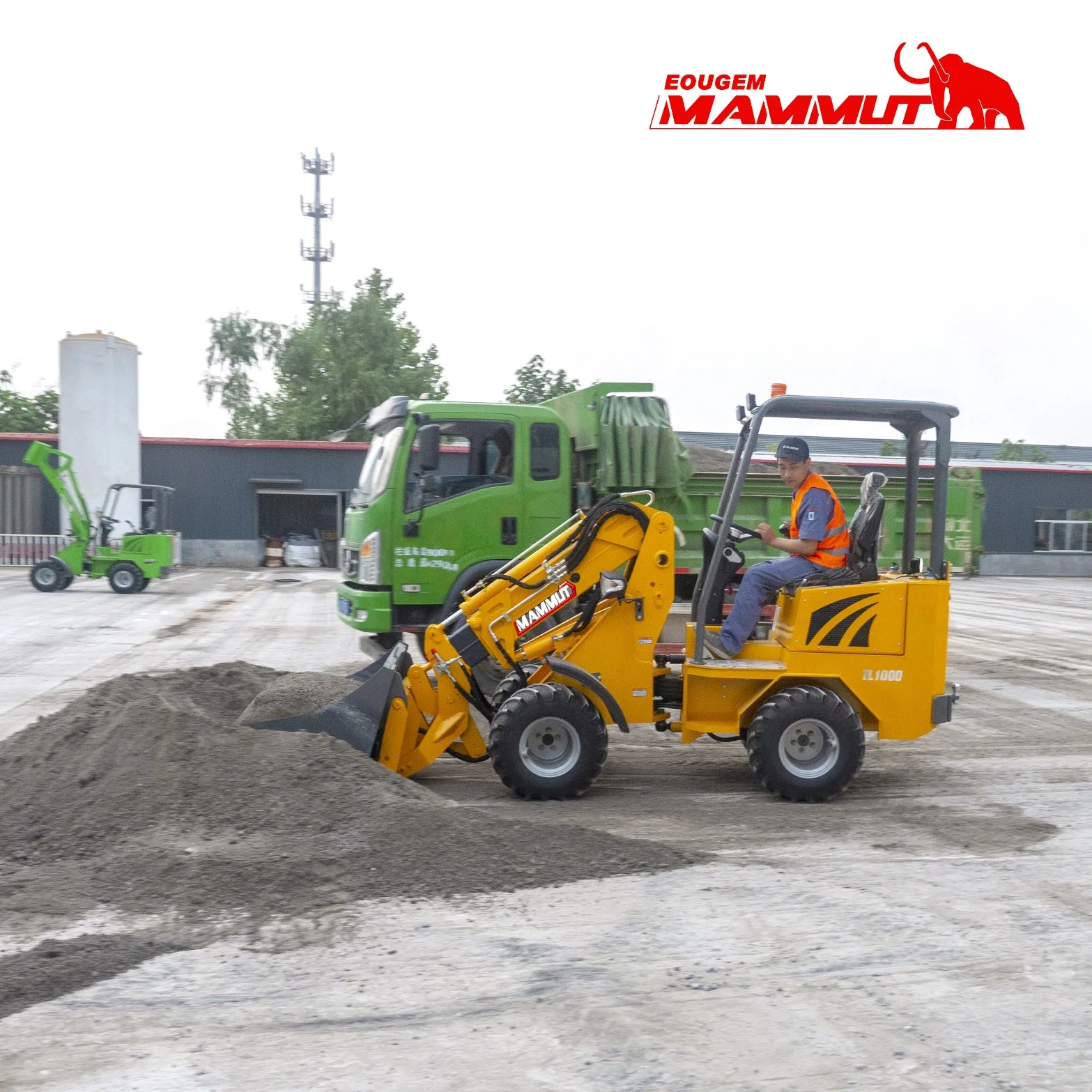 Mammut Tl1000 600kg 800kg Hydrostatic Articulated Mini Telescopic Boom Loader