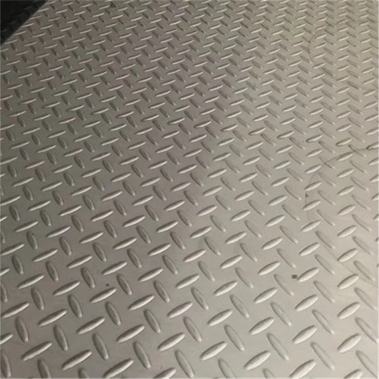 304 4mm Stainless Steel Checkered Plate 202 316 430 0.4X 8 FT Metal Embossing with Short Willow Leaf Projections Ss Sheet Plate