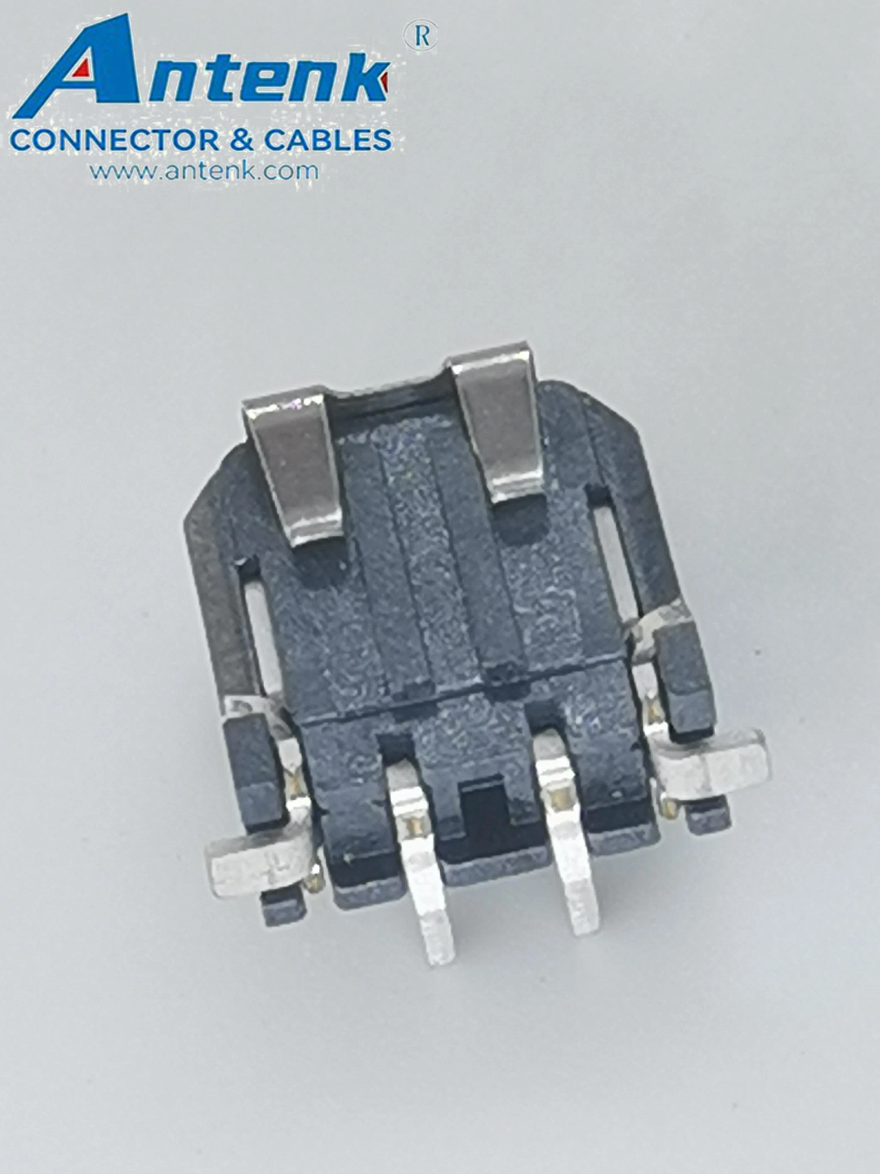 Posición 2 SMD de 3,0 mm de 180 grados con la bifurcación hembra conector de la oblea de tierra