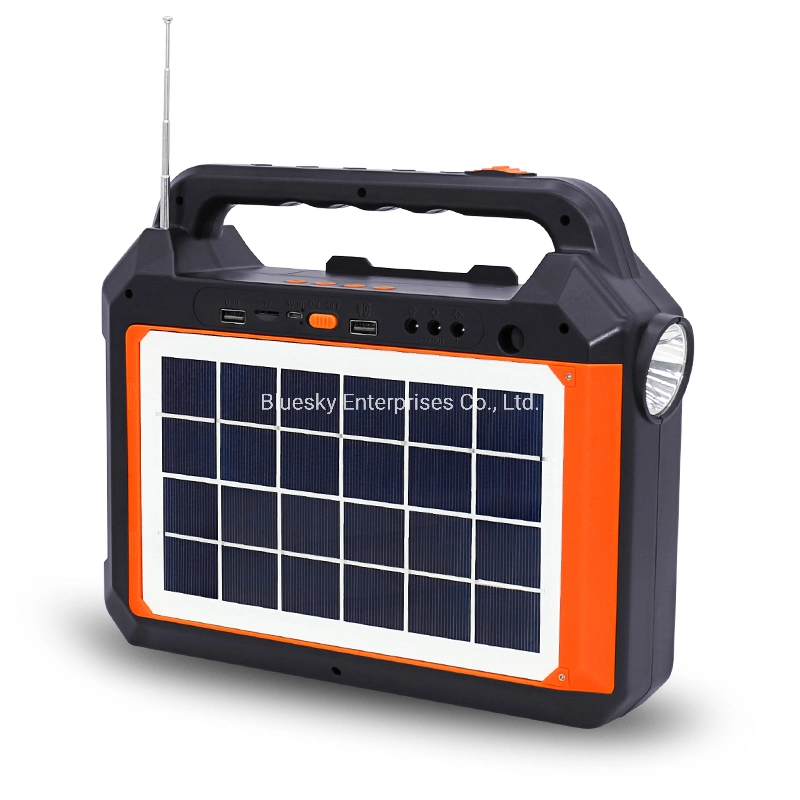 OEM 0198 Outdoor Bluetooth Speaker Solar Small System Flashlight Portable Emergency Solar Lighting Radio