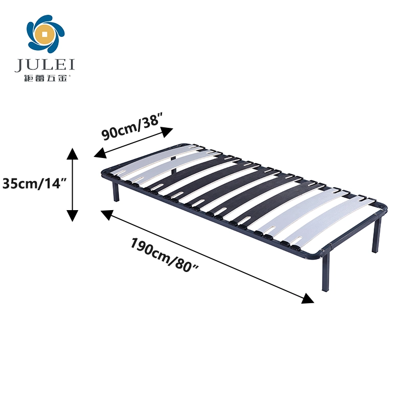 Manufacturer Good Quality Apartment Foldable King Bed Frame Metal Hardware Uphostered