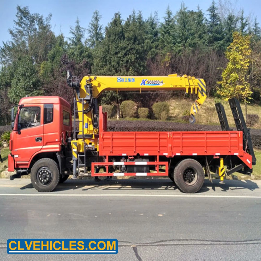 El transporte de vehículos de construcción con 8ton Camión grúa recto de 15m