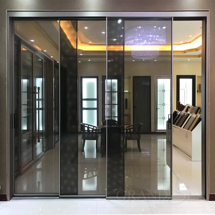 Lemon Luxury Villa Lift Exterior Garden Partition Wall Modern Patio Large Double Glass Aluminum Sliding Door