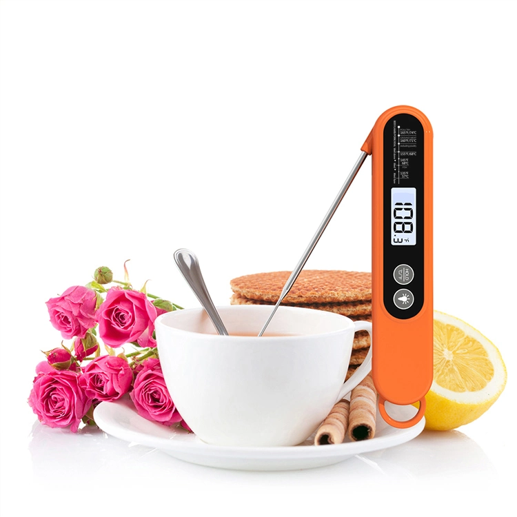 Thermomètre à cuisson haute précision thermomètre à viande numérique à long pliage Rétroéclairage de la sonde