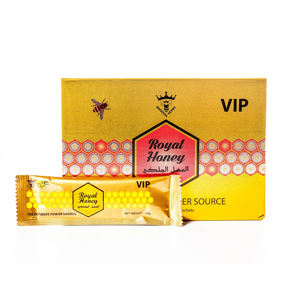 Rendimiento de alta calidad/alto costo Royal VIP King Honey para él - Oro (12 sobres - 20 g)