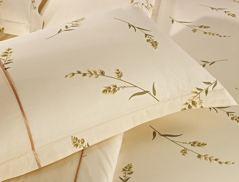 Natural de OEM 100% algodão orgânico Lençol Luxury 4 PCS Hotel Bedding Set lençóis