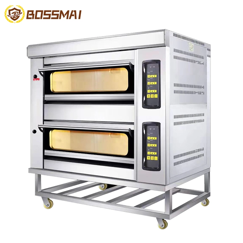 Commercial Kitchen 3 Deck 9 Trays Electric Gas Baking Machine for Bakery