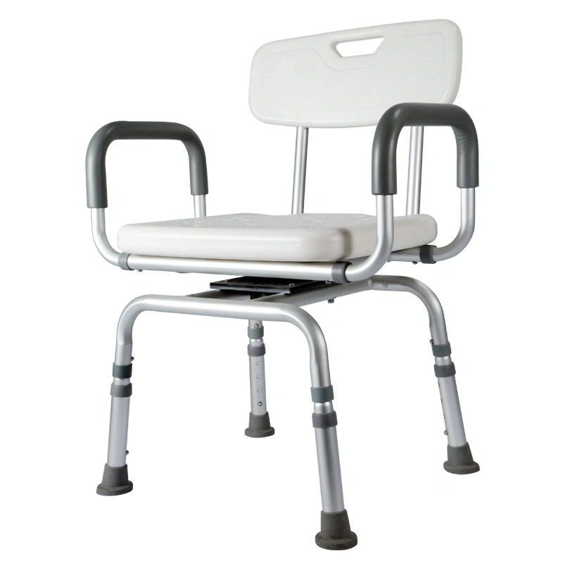 Aluminum Alloy 360 Degree Rotating Adjustment Bathroom Non-Slip Folding Chair