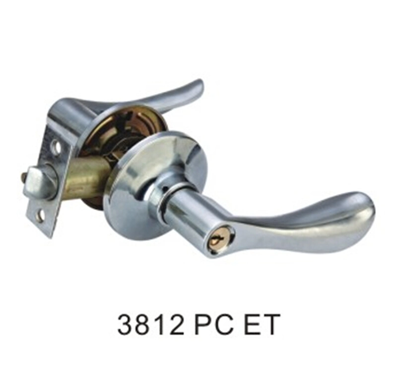 Iron Rosette Aluminum Lever Handle Tubular Lock (3812 PC ET) 2022