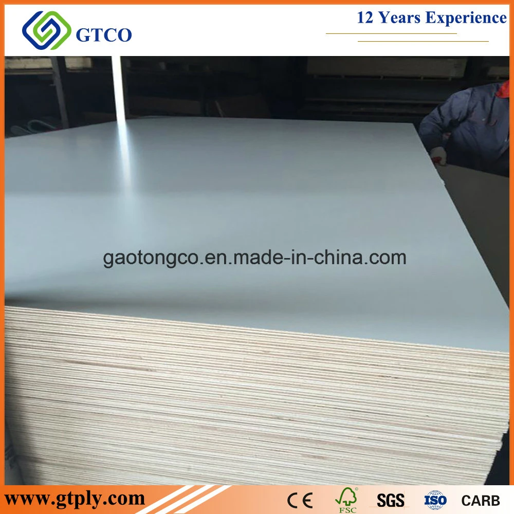 High quality/High cost performance 18mm Glossy White Melamine Plywood for Furniture