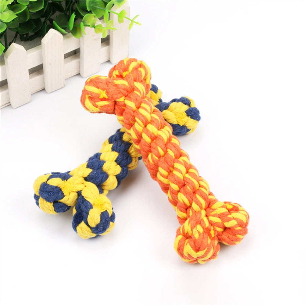 Pet Toy Resistanted Dog Chewing Indestructible Cat Bite Cotton Rope Bones