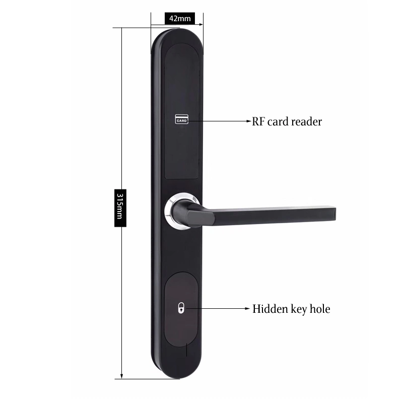 Waterproof RFID Card Door Lock with European Mortise for Hotel