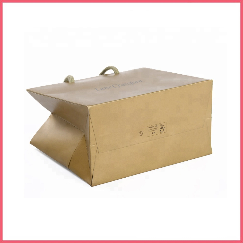 Luxury Custom Full Color Matte Laminated Branded Fashion Clothing Promotion Gift Packaging Paper Bag with Logo