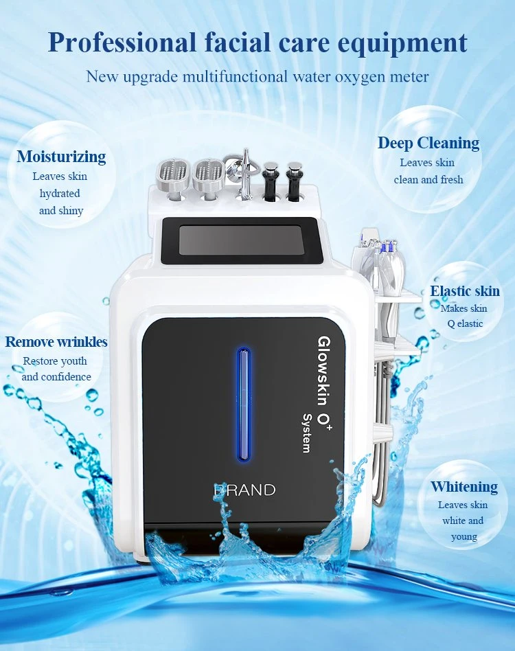 جهاز العناية بالبشرة المحمول 10 في 1 Hydra Oxygen Facial Machine هو المنتج الرائج لعام 2022 في مجال العناية بالبشرة والجمال. يستخدم هذا الجهاز في صالونات التجميل لتقديم خدمات العناية بالبشرة المتعددة مثل الهيدروفيشال.