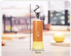 300ml Automatic Opening and Closing Oil Pot Cooking Oil Cruet Glass Olive Oil Dispenser Bottle for Kitchen