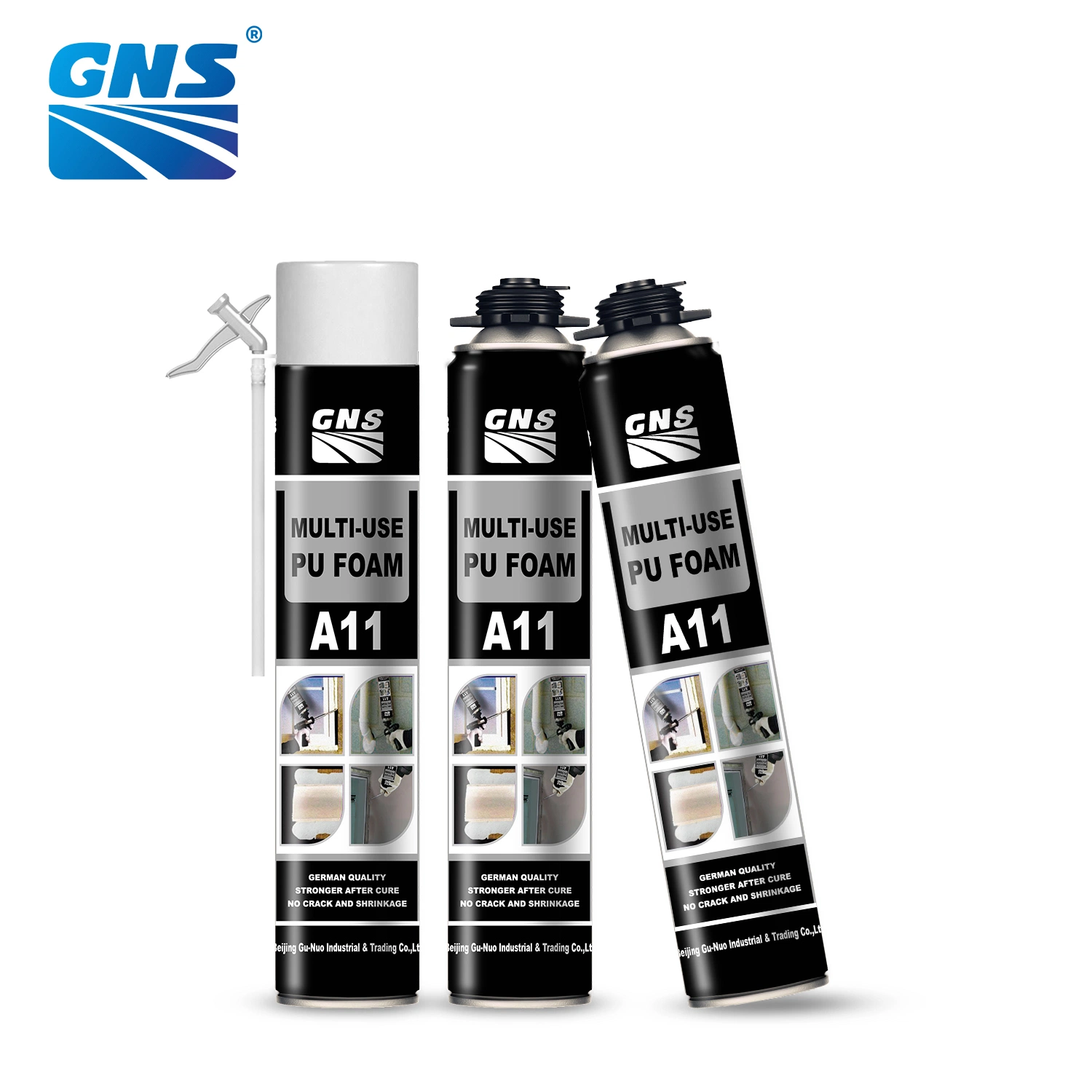 GNS A11 gute Qualität Spray PU Schaum geringe Expansion Bonding Für den Bau Polyurethan-Schaum