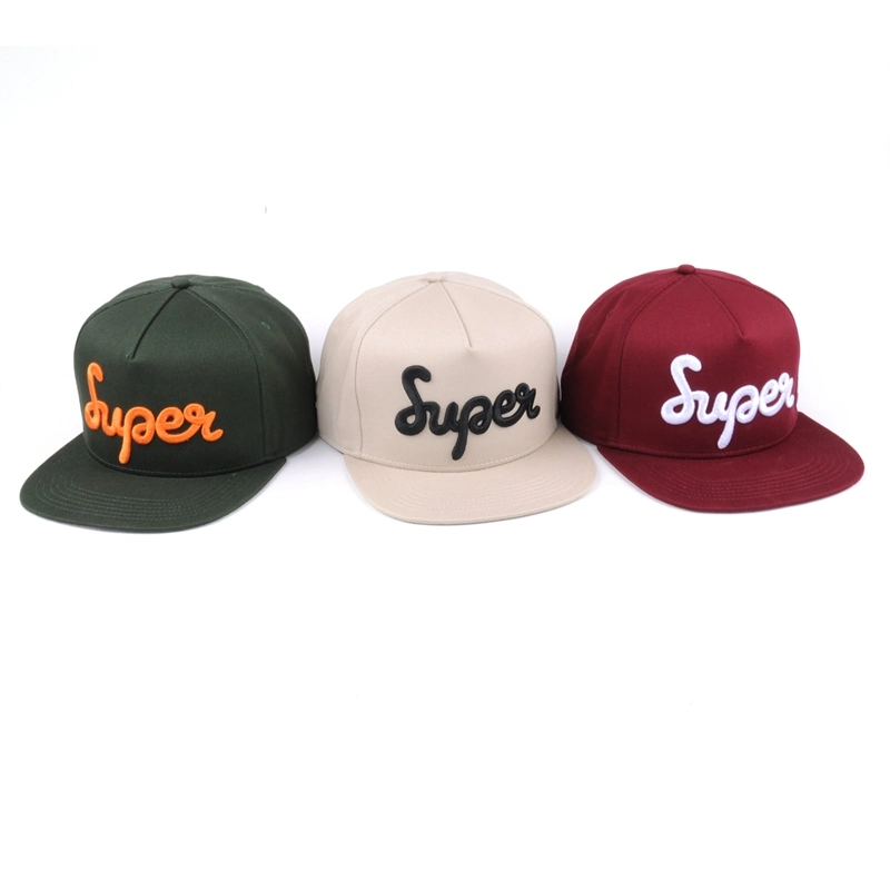 Hip Hop Flat Cap, Custom Embroidery Snapback Hat Custom Cap