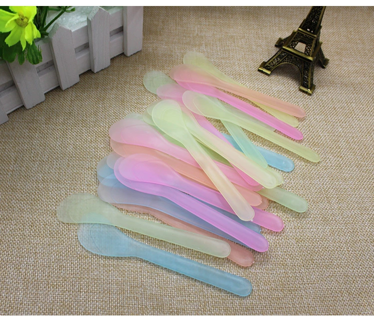 Black Plastic Spoon High quality/High cost performance  Plastic Spoon Mask Spoon Cosmetic Facial Spatula