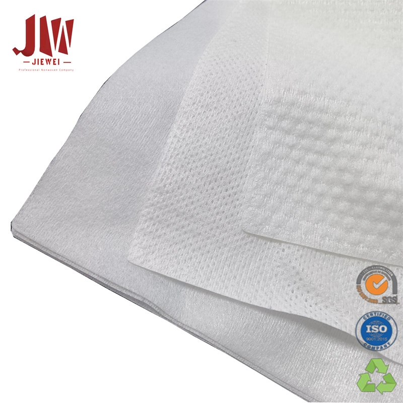 Plain Spunlace Nonwoven Fabric Tejido de poliéster no tejido Precio de la toallita húmeda