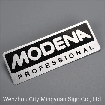 Promotional Custom Design Embossed Printing Aluminum Nameplate