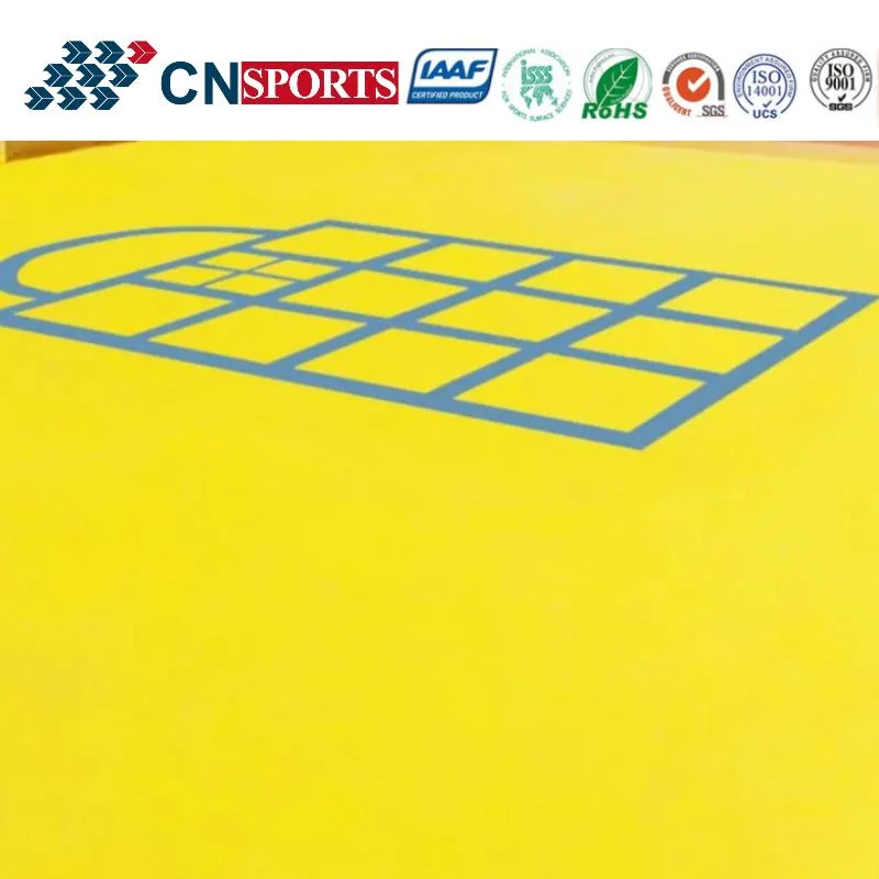 Easy Cleaning Scratch Resistant PU Coating Seamless Rubber Commercial Flooring