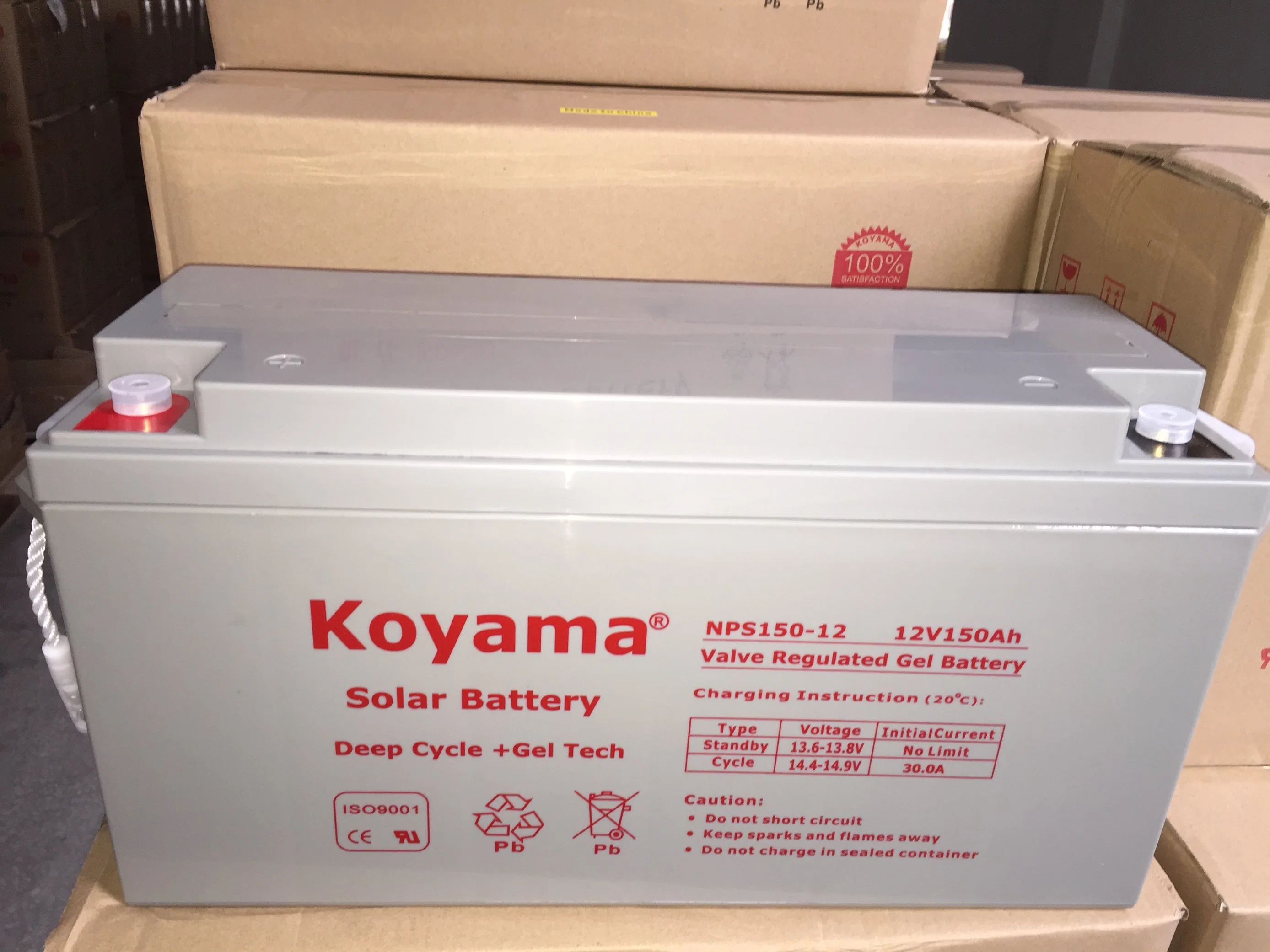 Koyama150-12 NPS (12V 150Ah) Ciclo profundo de la batería de gel de batería solar