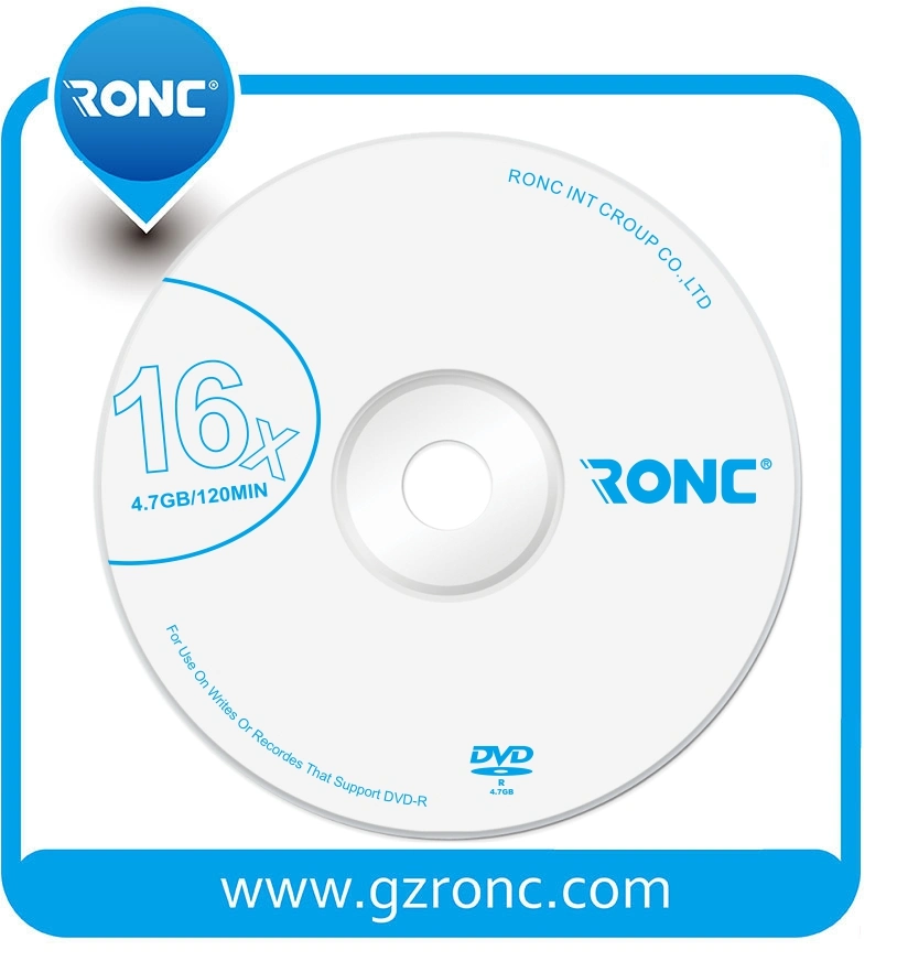 Ronc الجملة قرص DVD-R فارغة شعار المصنع السعر قرص DVD فارغ