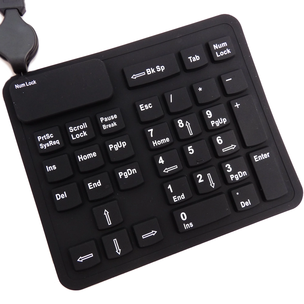 Lavable en caoutchouc de silicone industriel filaire étanche câblé clavier Médical de jeu